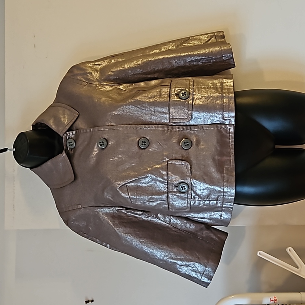 Nygard Shimmering Cropped Pewter Gray Cocktail Jacket